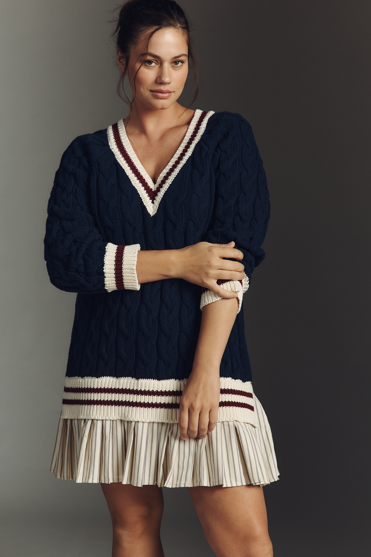 En Saison Knox Twofer Mini Sweater Dress