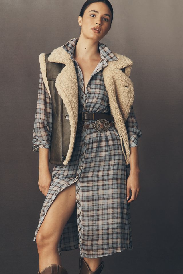 En Saison Briar Long-Sleeve Midi Shirt Dress #2