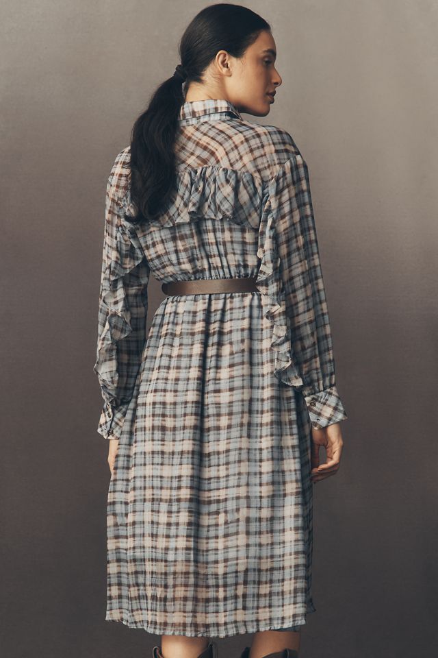 En Saison Briar Long-Sleeve Midi Shirt Dress #3