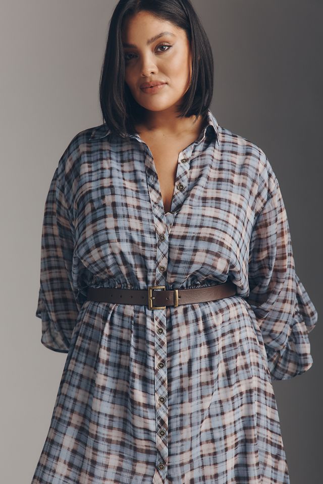 En Saison Briar Long-Sleeve Midi Shirt Dress #5