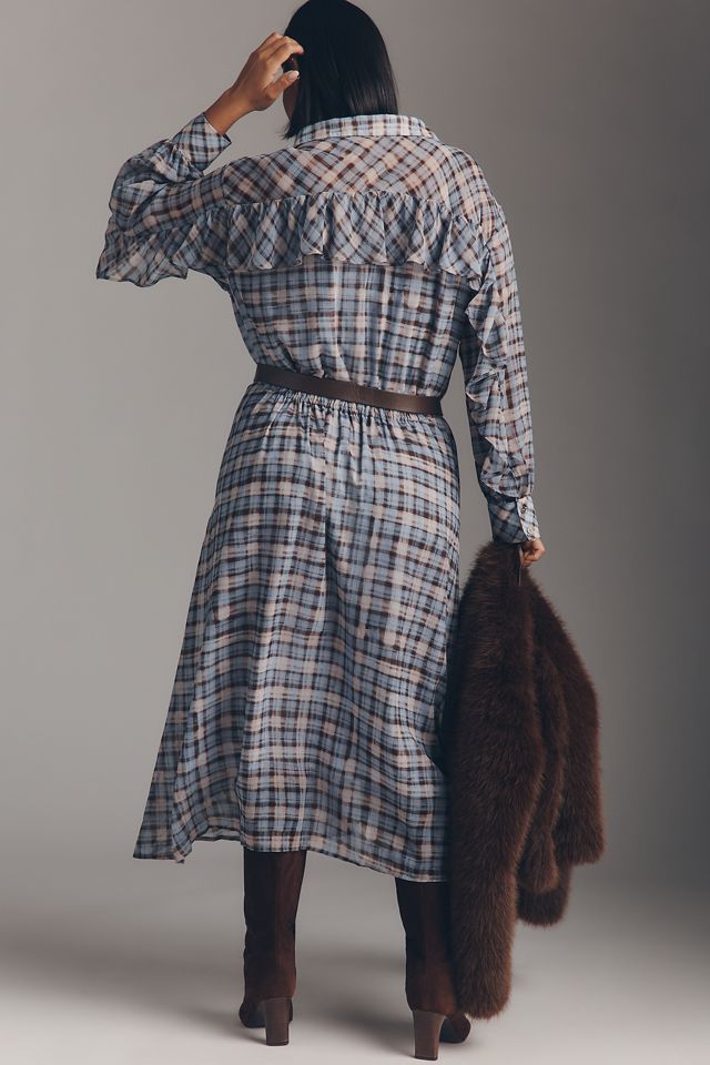 En Saison Briar Long-Sleeve Midi Shirt Dress #6
