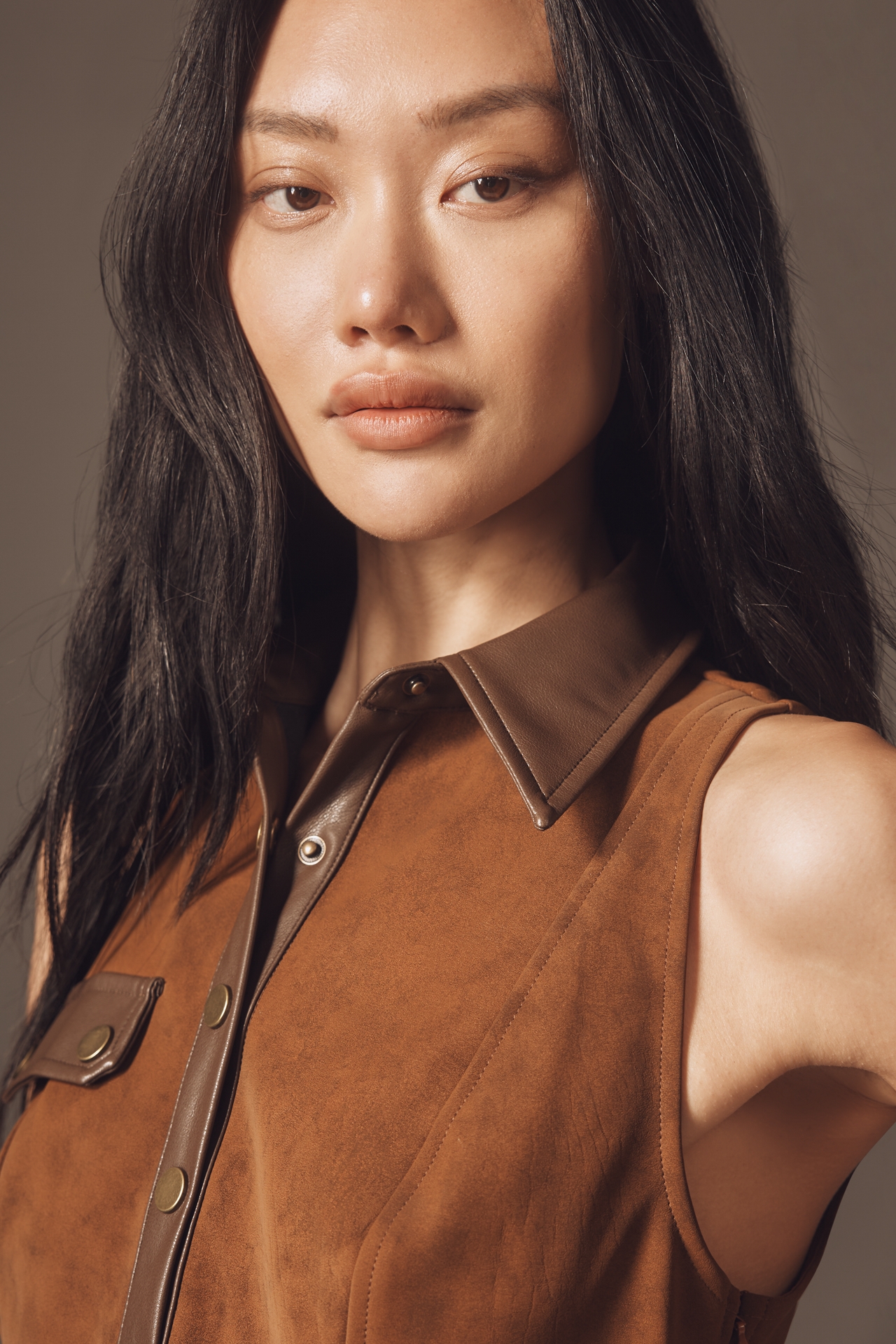En Saison Eloise Faux-Suede Sleeveless Mini Dress