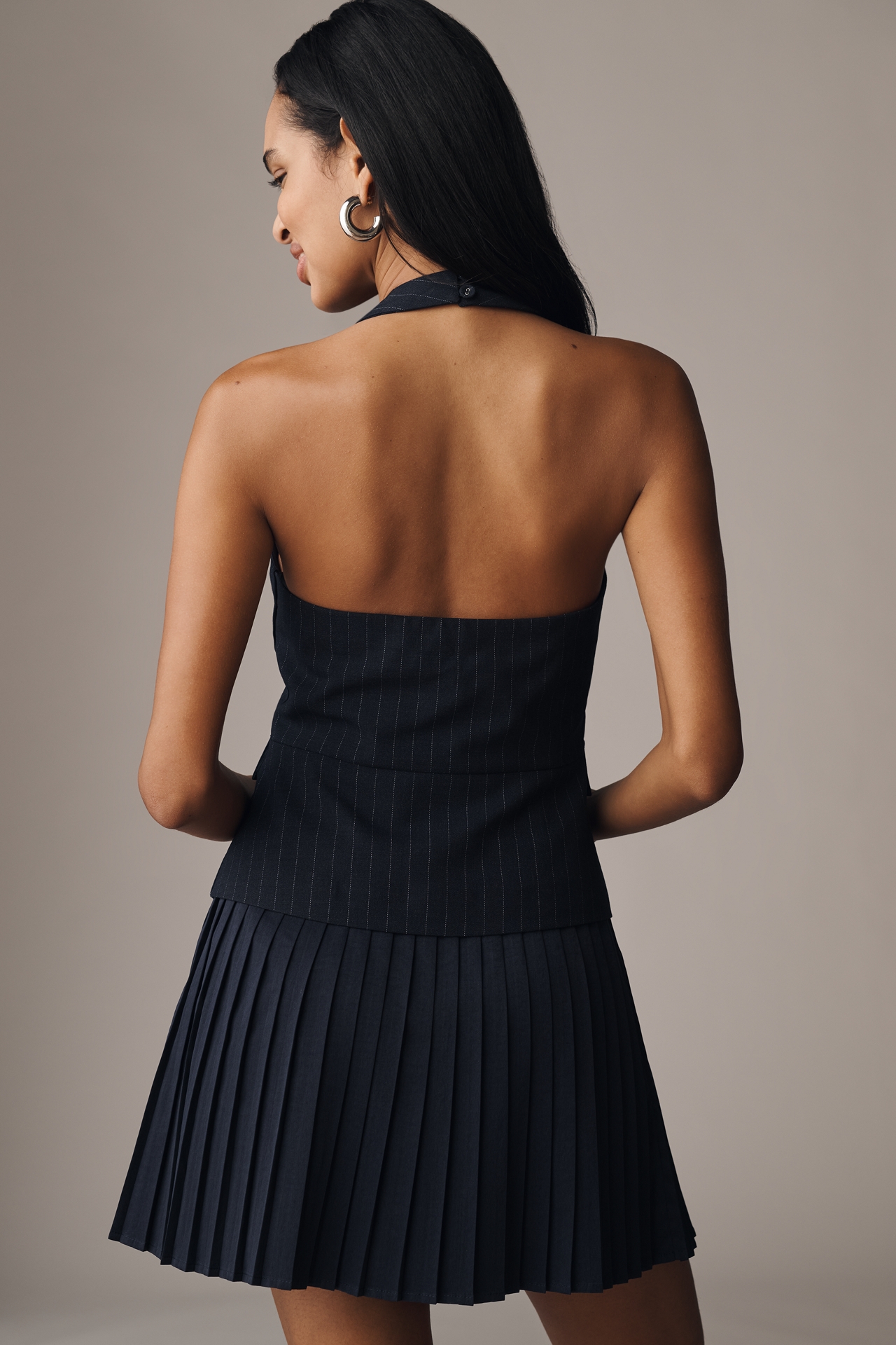 En Saison Prudence Sleeveless V-Neck Mini Dress