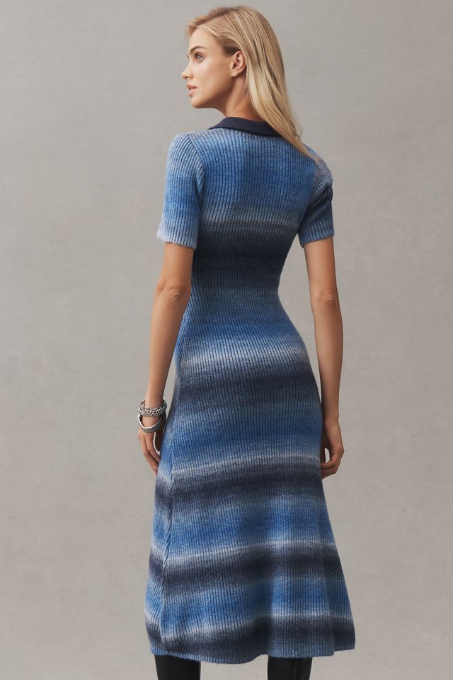 En Saison Ora Short-Sleeve Polo Midi Dress #2