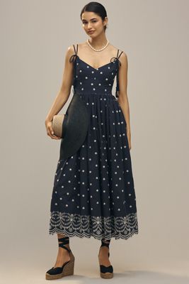 En Saison Nara Embroidered Midi Dress