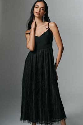 Acler Fairley Drop-Waist Pleated Midi Dress | Anthropologie