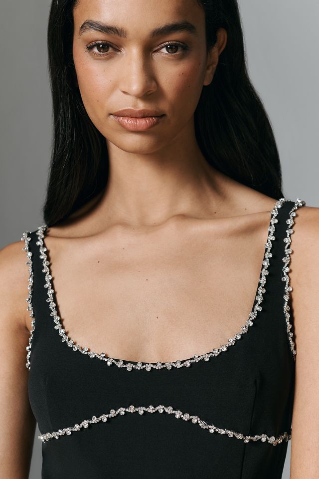 En Saison Roza Crystal Scoop-Neck Mini Dress #2