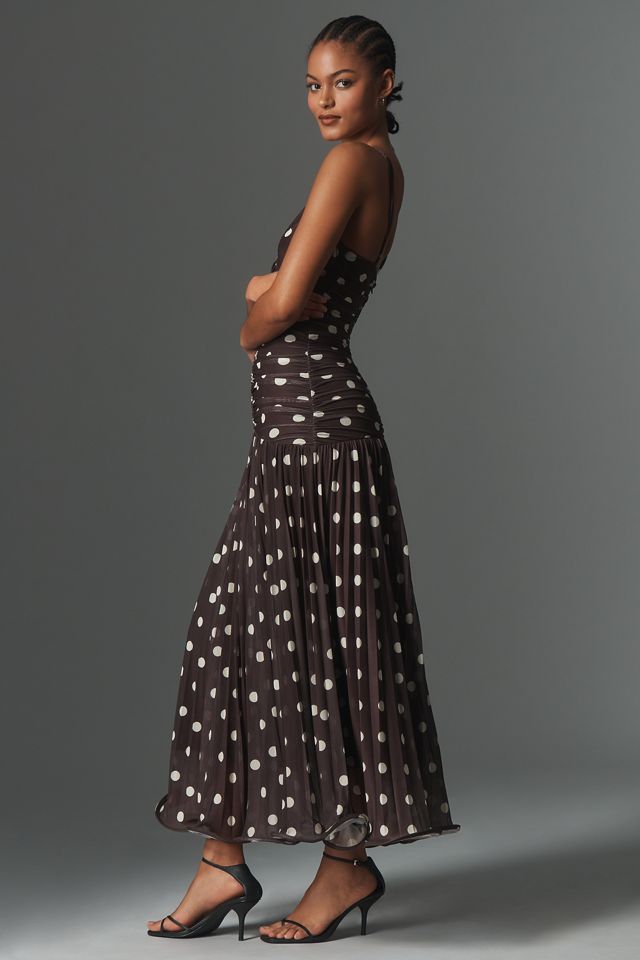En Saison Lainey Ruched Drop-Waist Midi Dress #2