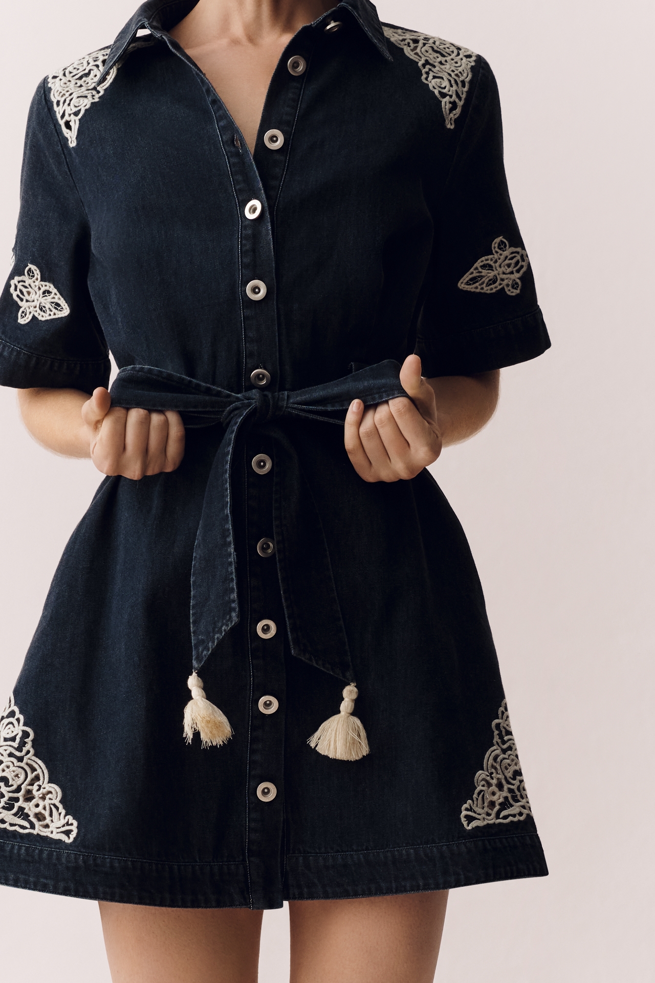 En Saison Natalia Short-Sleeve Shirt Dress