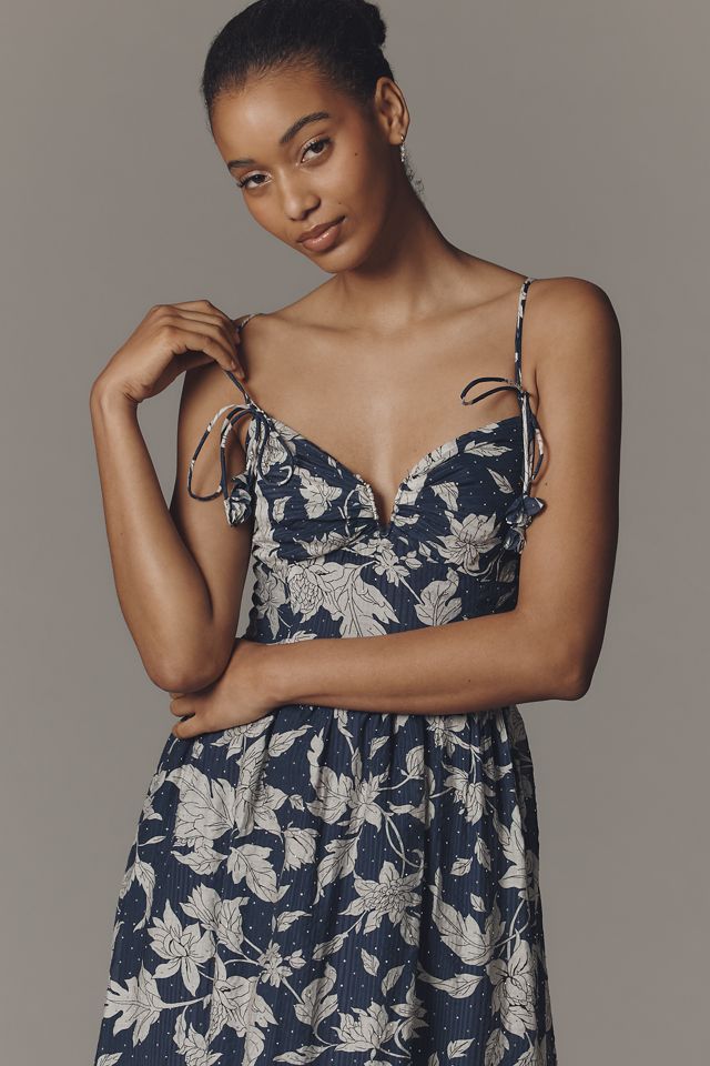 En Saison Madeline V-Neck A-Line Midi Dress | Anthropologie