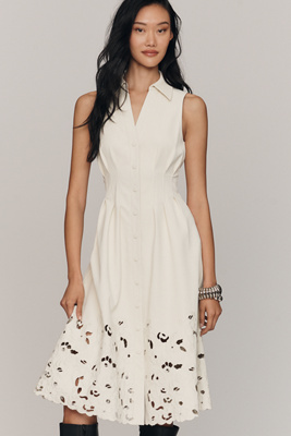 En Saison Alitzel Sleeveless Eyelet Midi Dress