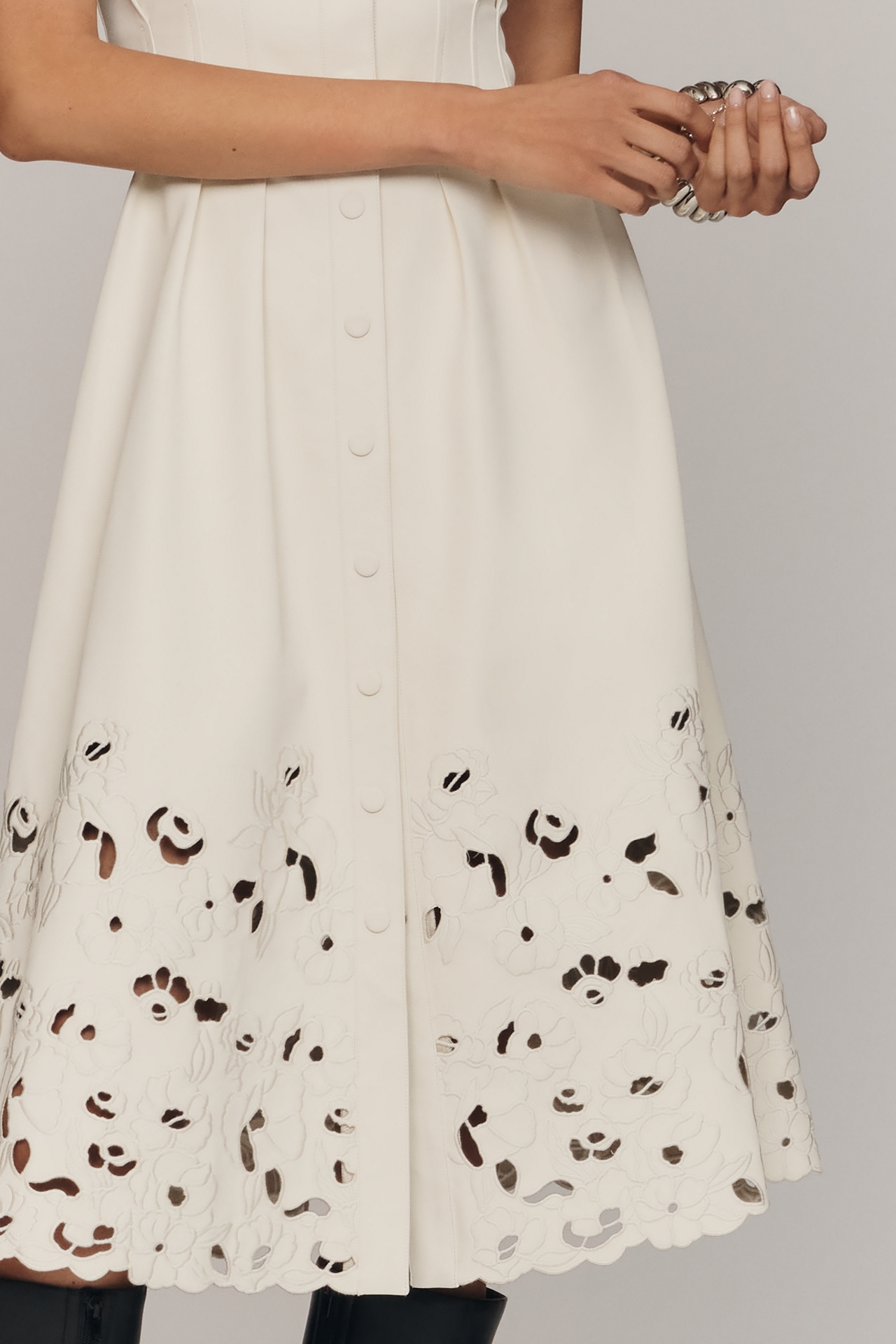 En Saison Alitzel Sleeveless Eyelet Midi Dress