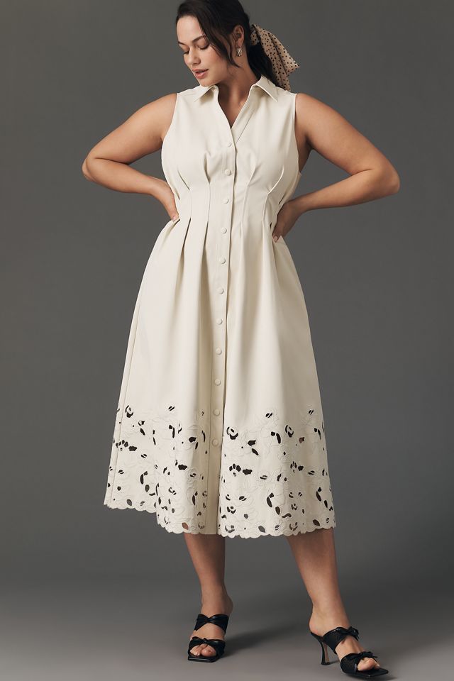 En Saison Alitzel Sleeveless Eyelet Midi Dress #5
