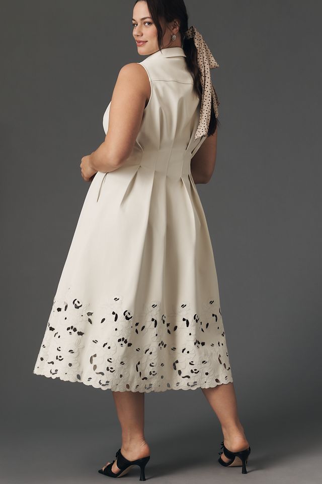 En Saison Alitzel Sleeveless Eyelet Midi Dress | Anthropologie