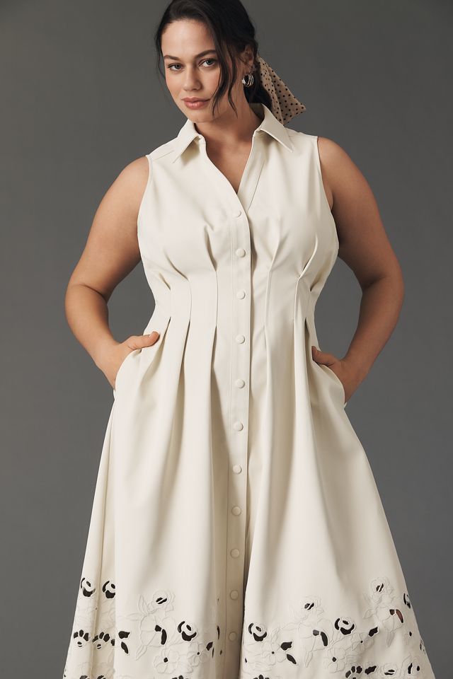 En Saison Alitzel Sleeveless Eyelet Midi Dress | Anthropologie