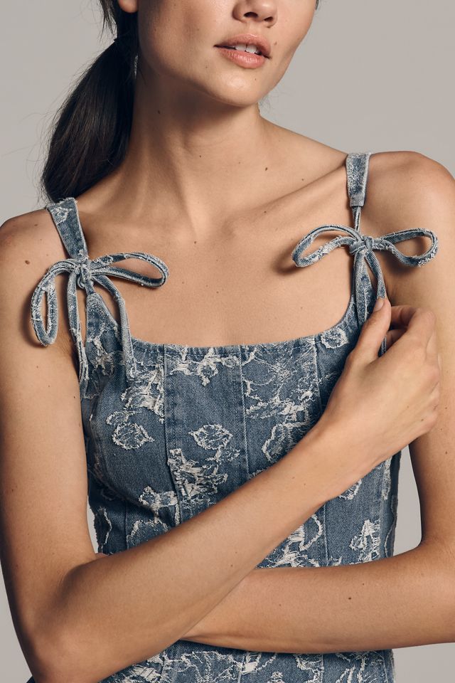 En Saison Opal Square-Neck Midi Dress | Anthropologie
