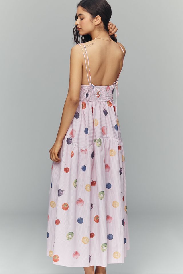 En Saison Fruit Medley Maxi Dress | Print/Pink | Size XS | Shopbop