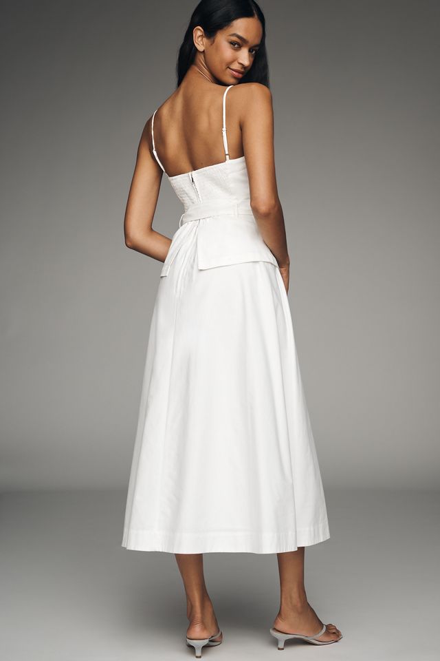 knee length dresses for ladies Monroe Midi Dress - Ivory | Romantic Midi Dress main image 0