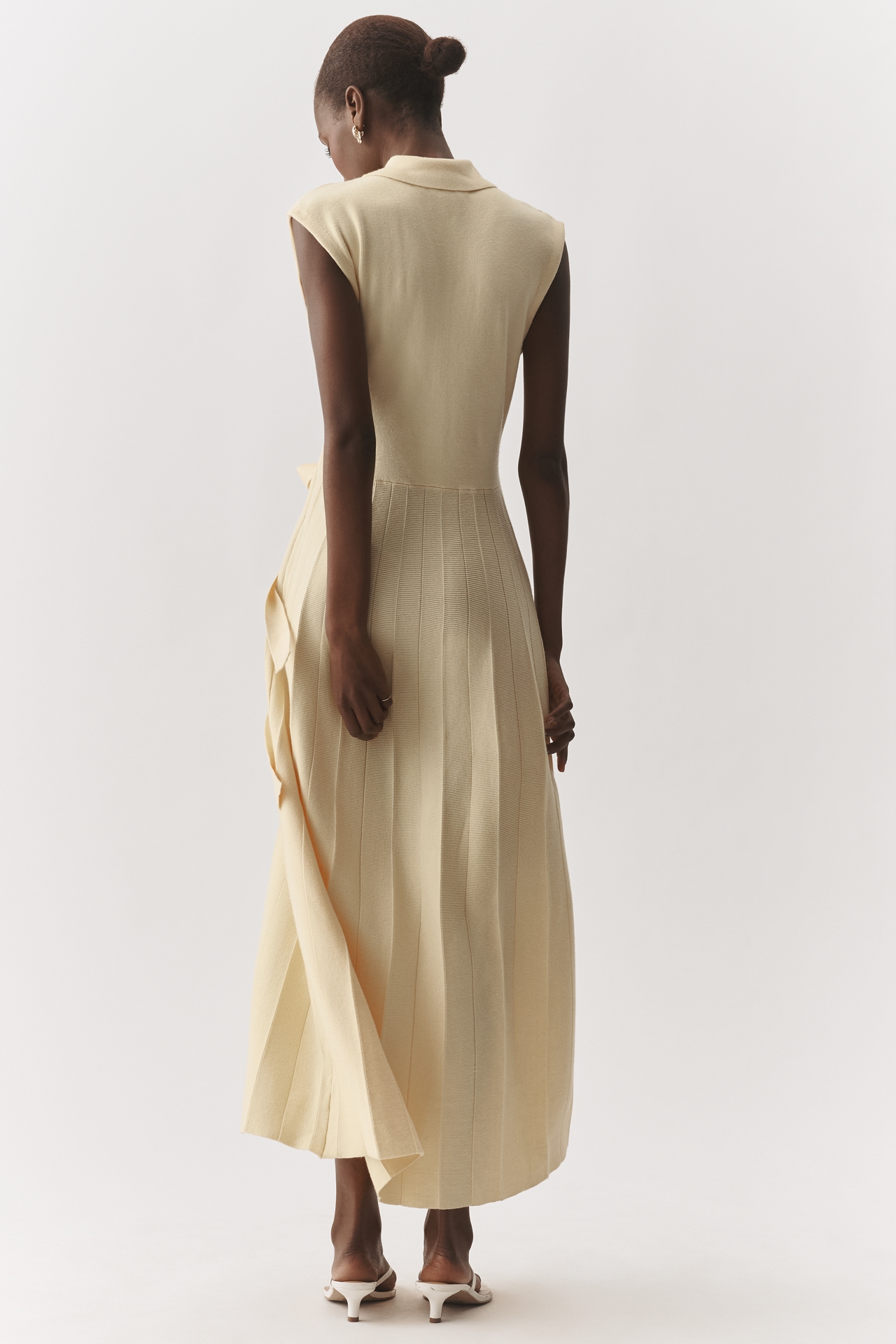 En Saison Pleated Shirt Dress