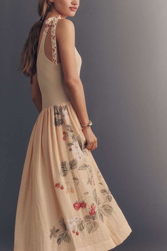 valentino embroidered floral dress Red Valentino // Black & Multi Floral Embroidered Dress – VSP Consignment main image 0