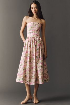 hutch bromley pleated strapless a-line maxi dress Ivory Formal Dress Formal Dresses Minimalist A Line Spaghetti Straps S