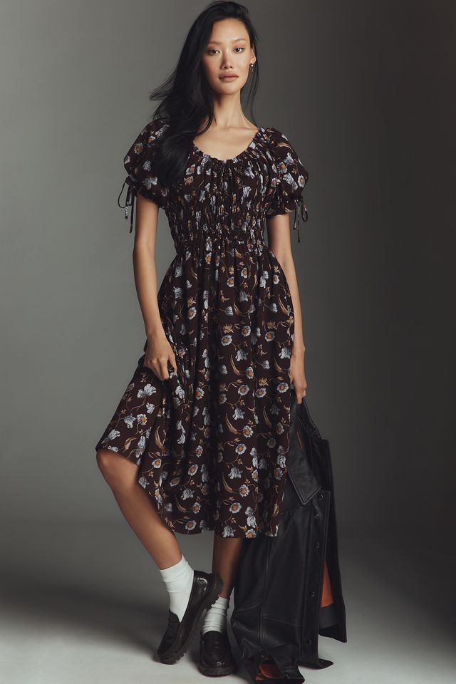 Jacquie The Label Baylee Short-Sleeve Midi Dress | Anthropologie