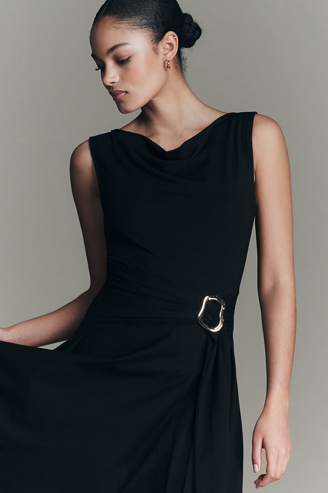 knee length dresses for ladies The Polzin Glitter Wrap Midi Dress in Pearl Small main image 1