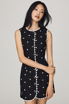 En Saison Heather Buttondown Mini Dress