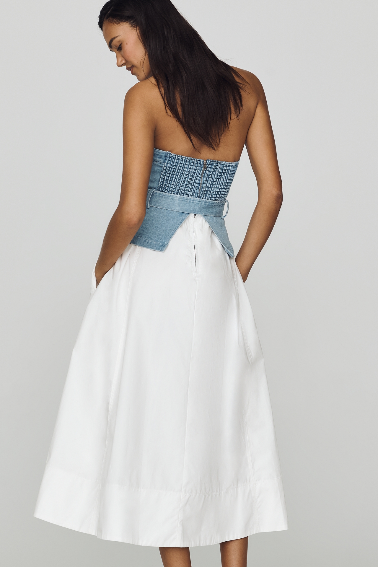 En Saison Harlow Cotton Twofer Midi Dress