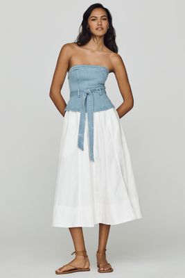 En Saison Harlow Cotton Twofer Midi Dress