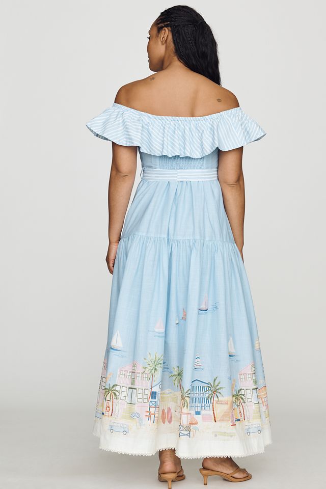En Saison Dawn Cotton Off-Shoulder Midi Dress #7