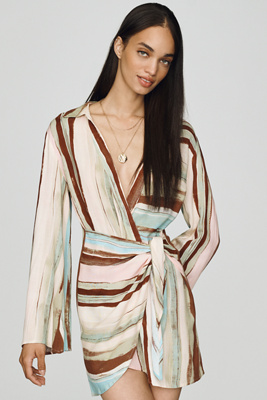 En Saison Lana Wrap Mini Dress