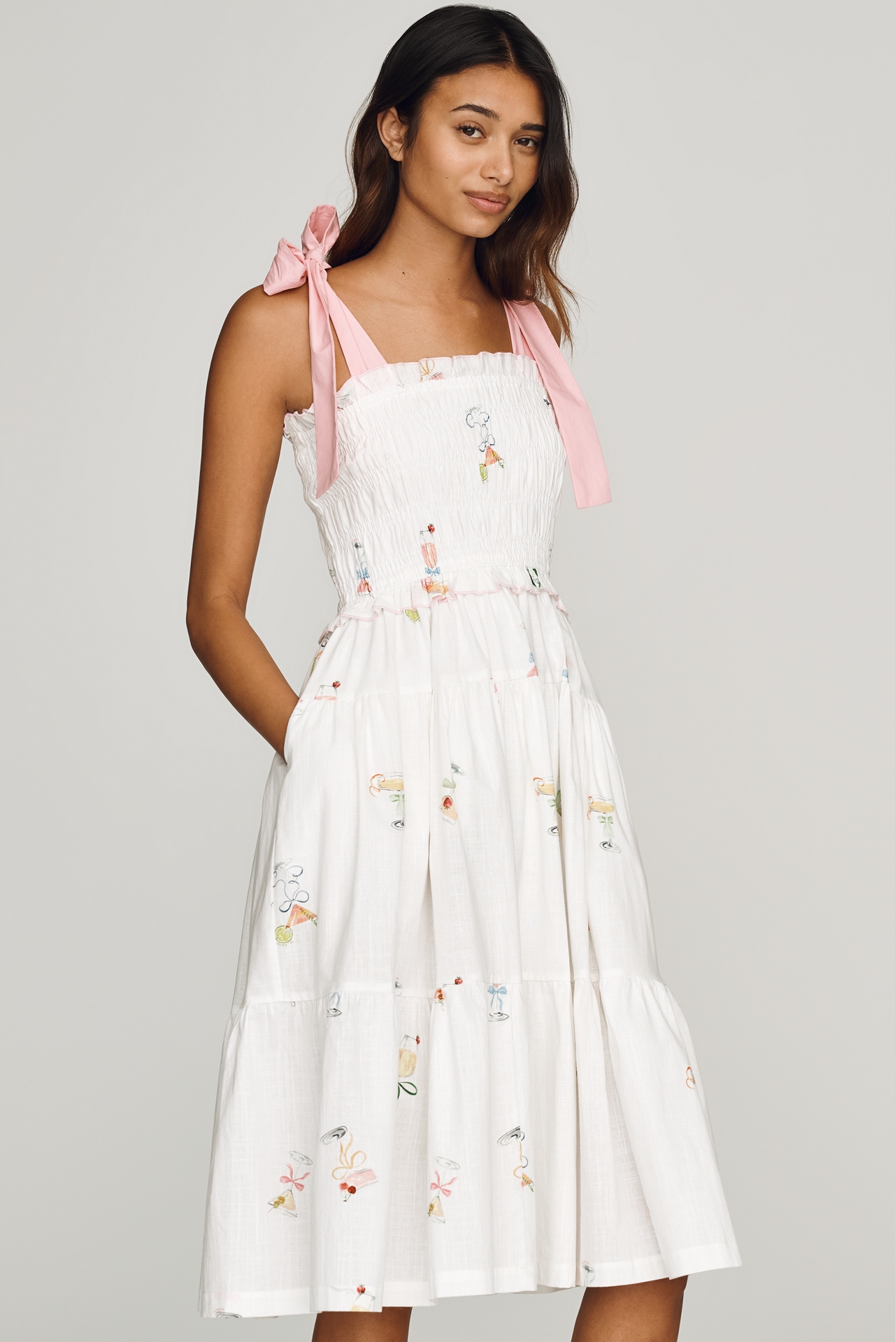 En Saison Leanne Petite Cotton Midi Dress