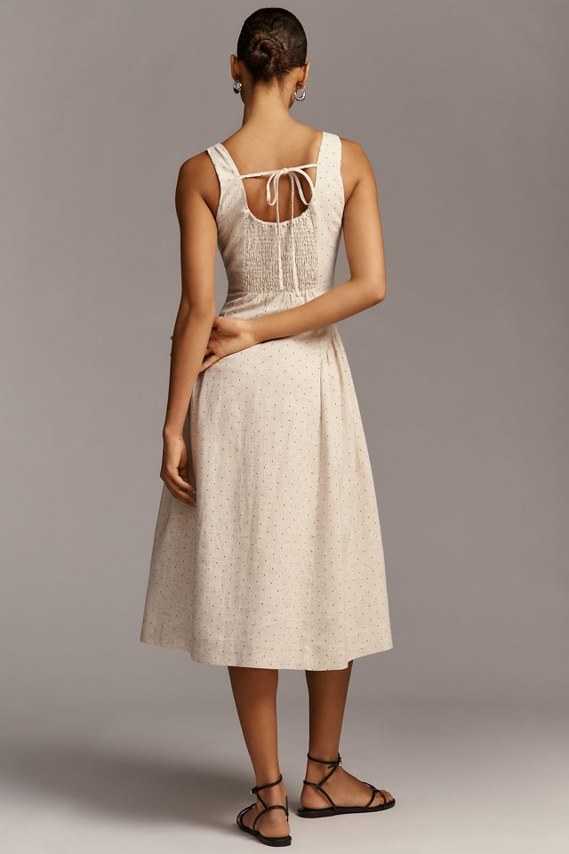 En Saison Blakely Boat-Neck Bow Midi Dress #1