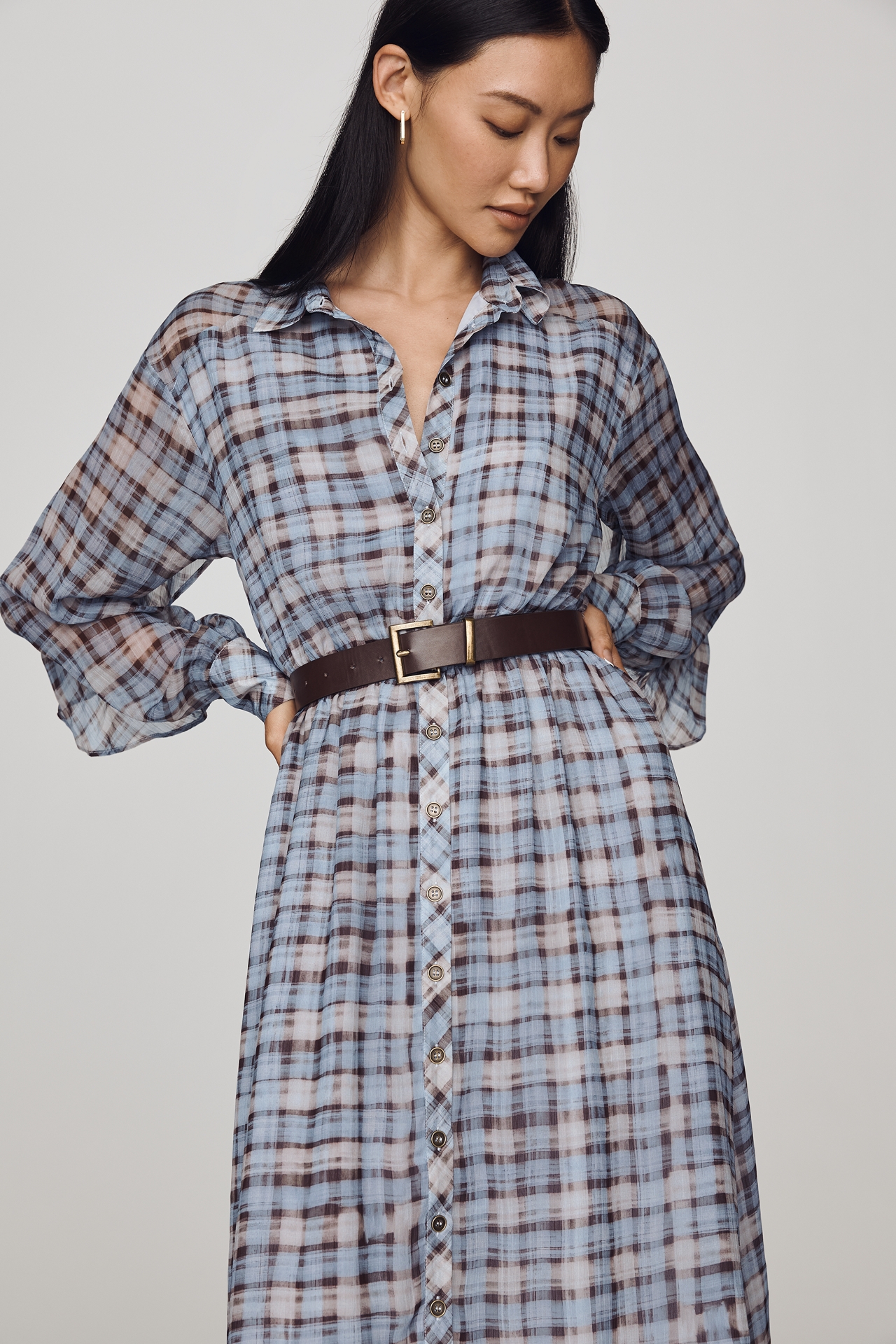 En Saison Briar Chiffon Shirtdress