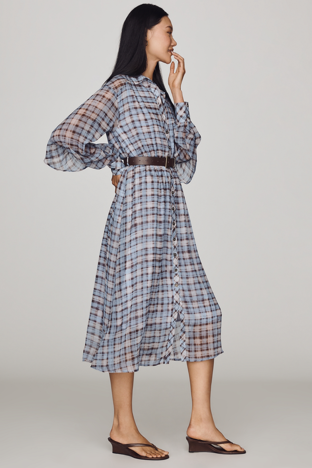 En Saison Briar Chiffon Shirtdress