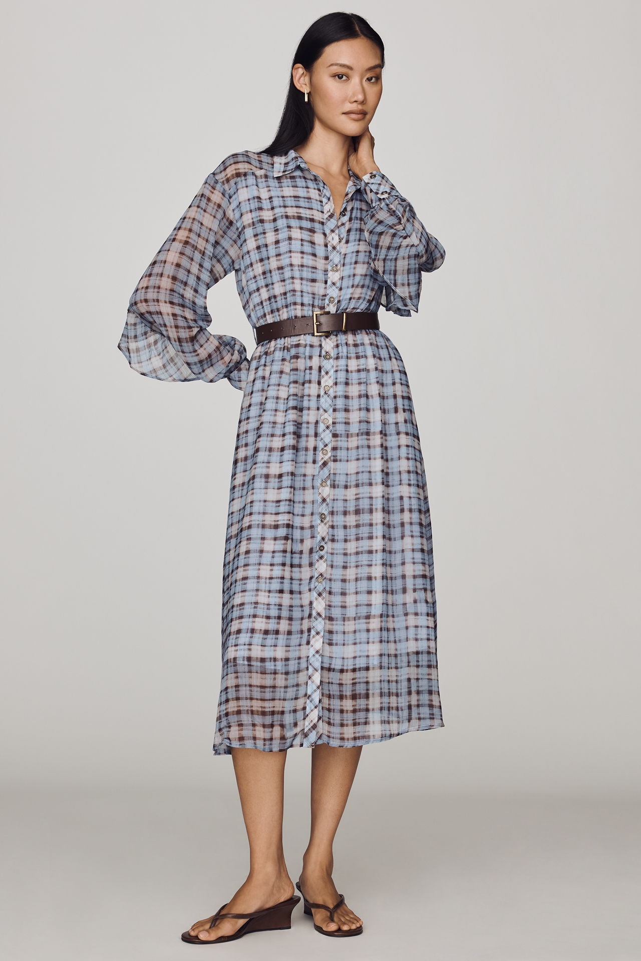 En Saison Briar Chiffon Shirtdress