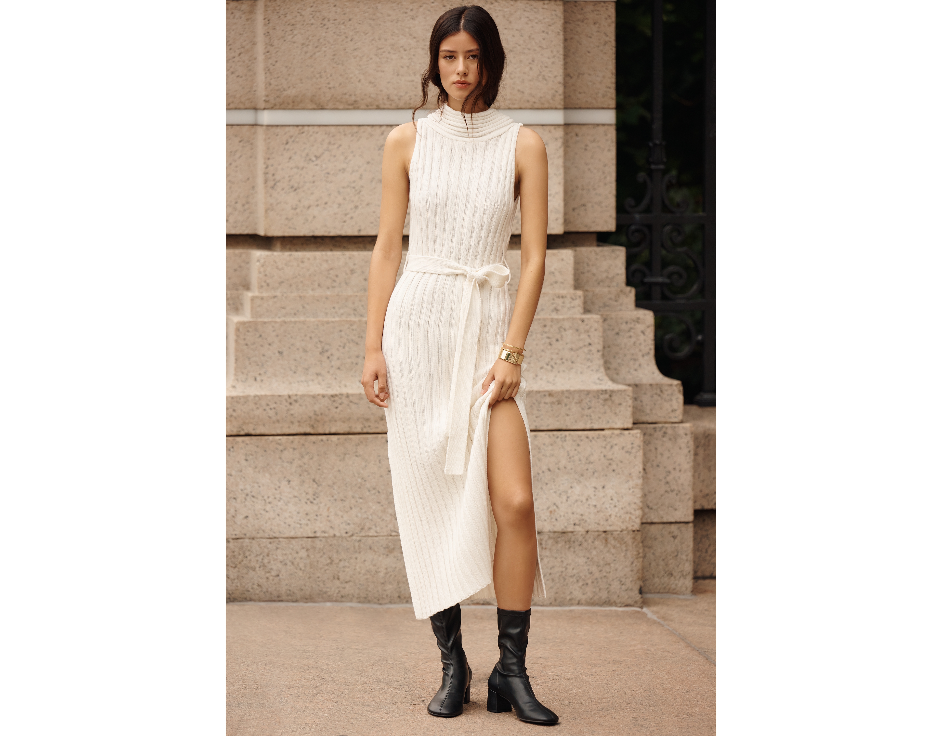 En Saison Stenson Sleeveless Sweater Dress