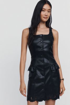 En Saison Aileen Faux Leather Mini Dress