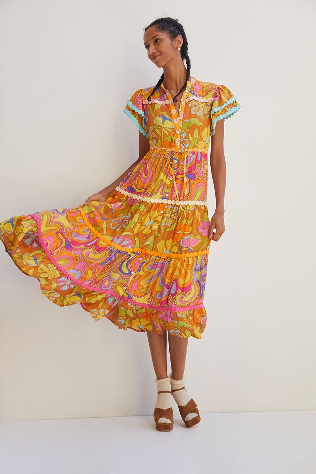 Floral anthropologie dress sale