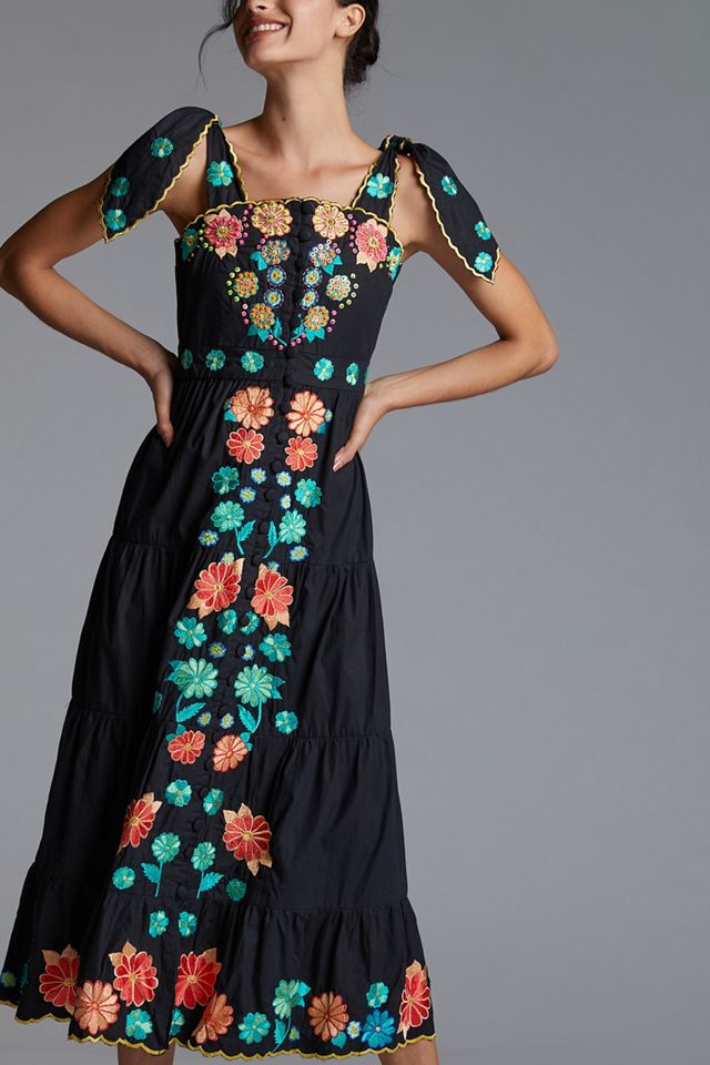 Embroidered Midi Dress #3