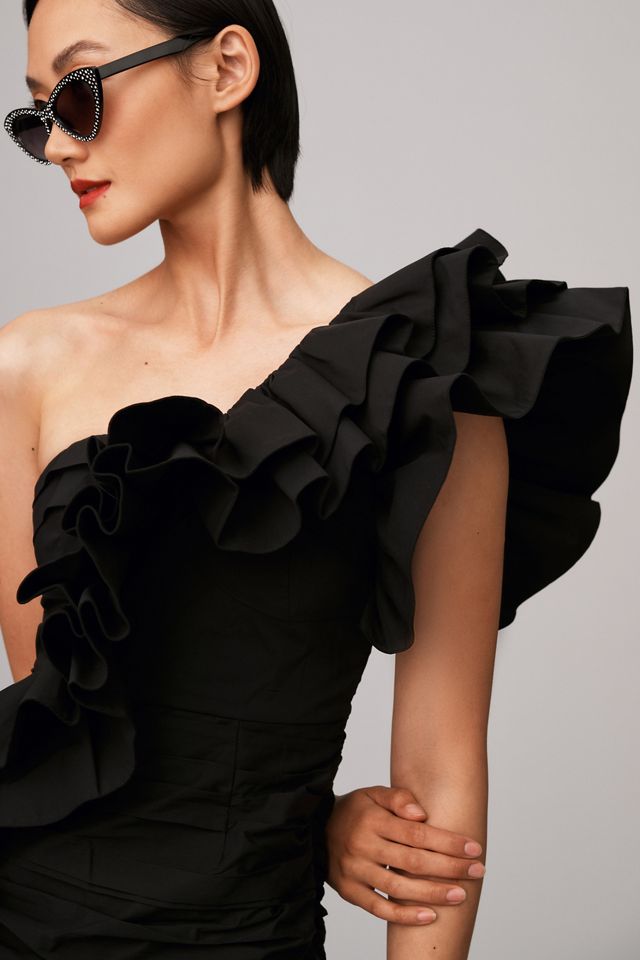 celiab corsica asymmetrical ruffle dress Corsica Dress Pink  CELIA B