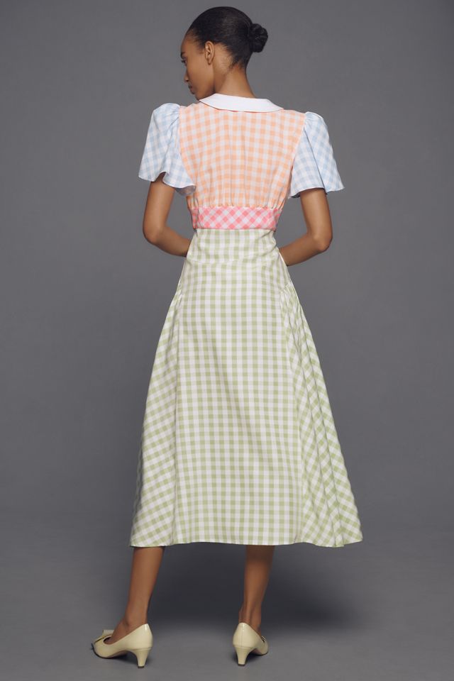 CeliaB Tabi Short-Sleeve V-Neck Midi Dress #1
