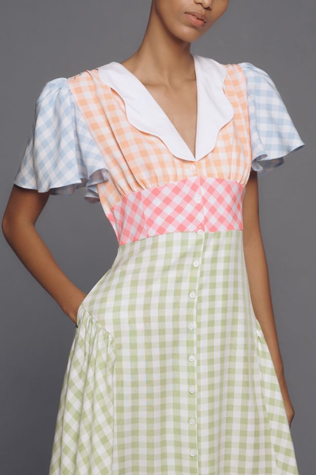 CeliaB Tabi Short-Sleeve V-Neck Midi Dress #2