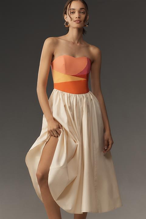 CeliaB Strapless Midi Dress
