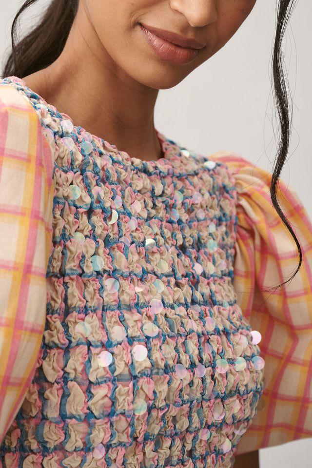 Celia B Roatán Puff-Sleeve Mini Dress #3