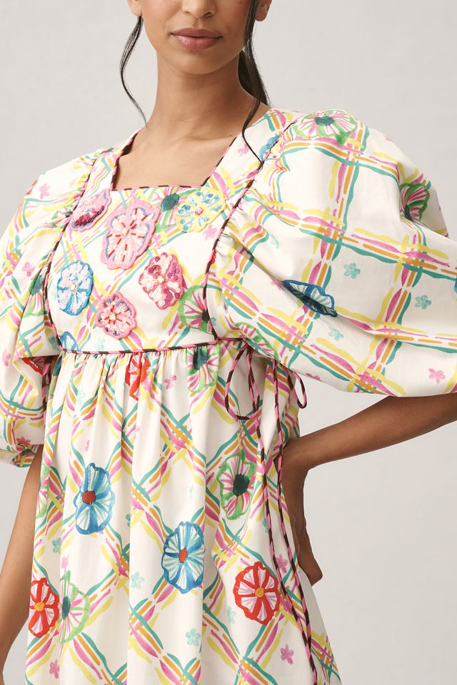 Celia B Santorini Puff-Sleeve Dress #1