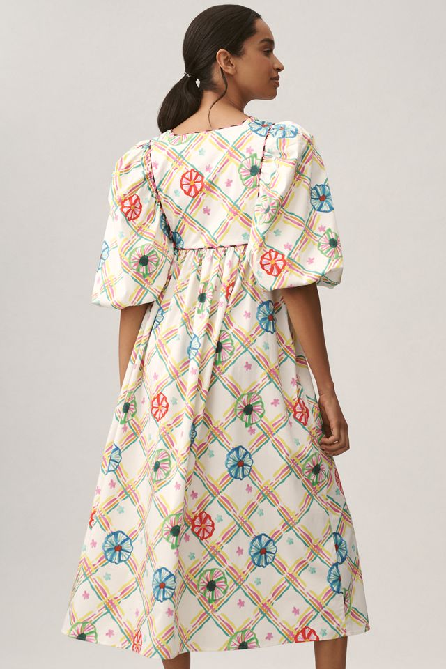 Celia B Santorini Puff-Sleeve Dress #3