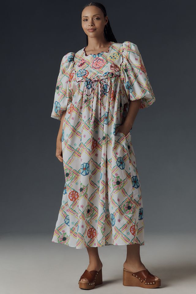 Celia B Santorini Puff-Sleeve Dress #7