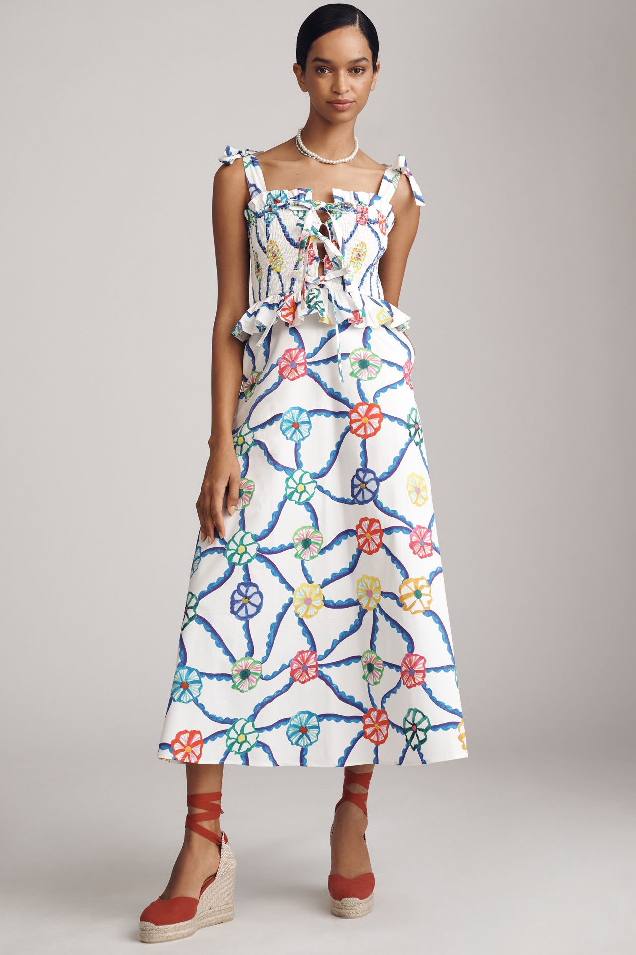 CeliaB Turpan Smocked Tie Dress